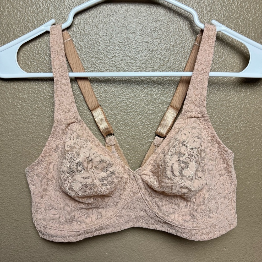 Wacoal Halo wireless Lace Adjustable Strap Soft Cup Bra 36D - Picture 2 of 11